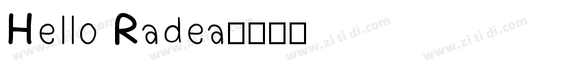 Hello Radea字体转换